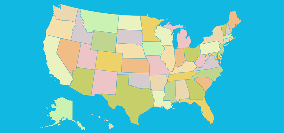 U.S. 50 States - Map Quiz