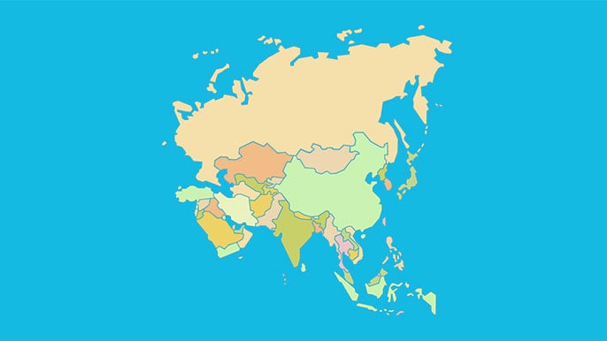 Countries of Asia - Map Quiz Game