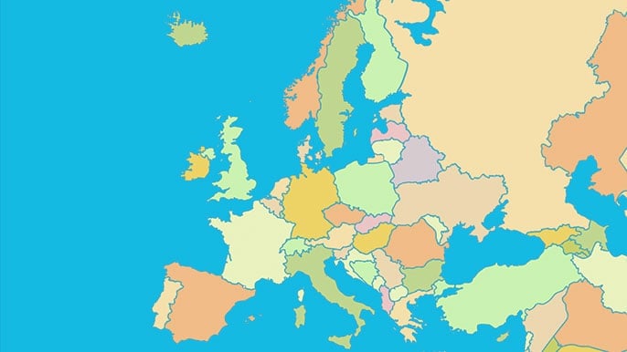 Flags of Europe - Map Quiz Game
